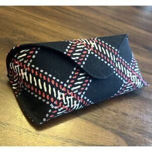 Vera Bradley Minsk Plaid 6” Hard Eyeglass Case Magnetic Snap Closure Bookish